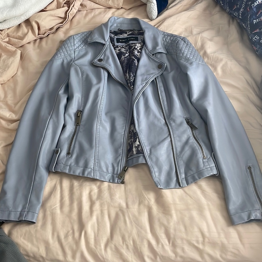 Womens black Rivet leather jacket